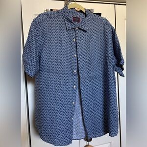 UNTUCKIT Men's Blue Patterned Shirt